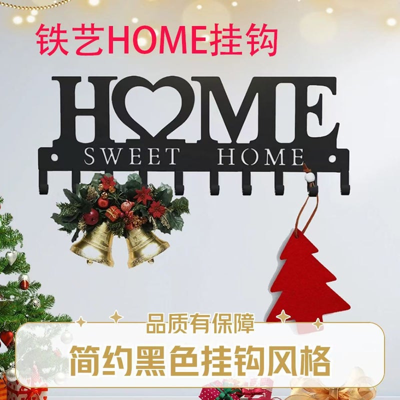 Home Key Hanger Wall Storage Rack Metal Art Decoration Hook Keysholder Coat Hood Entrance - Image 4